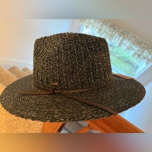 CC black weave sun hat